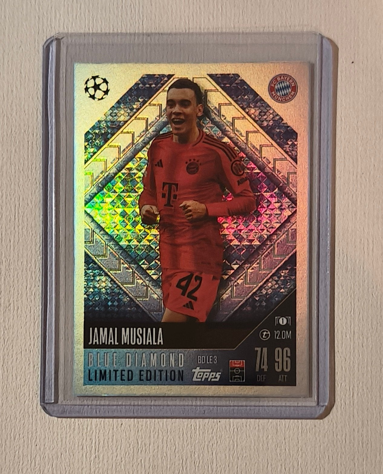 Musiala Bayern München Blue Diamond...zeer zeldzaam.., Verzamelen, Sportartikelen en Voetbal, Verzenden, Zo goed als nieuw, Buitenlandse clubs