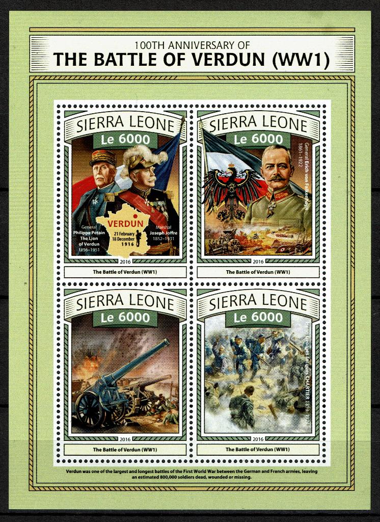 SIERRA LEONE WWI WO1 OORLOG HISTORIE GREAT WAR, Ophalen of Verzenden, Postfris, Overige thema's