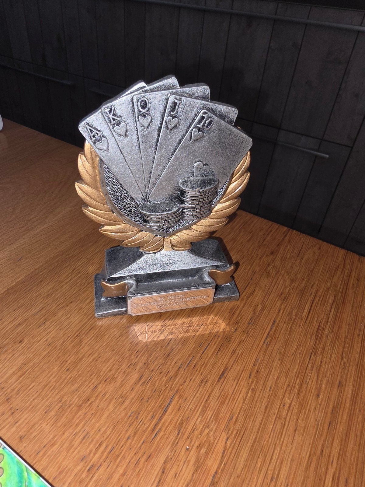 Poker Trofee met Speelkaarten en Fiches, Ophalen of Verzenden, Zo goed als nieuw