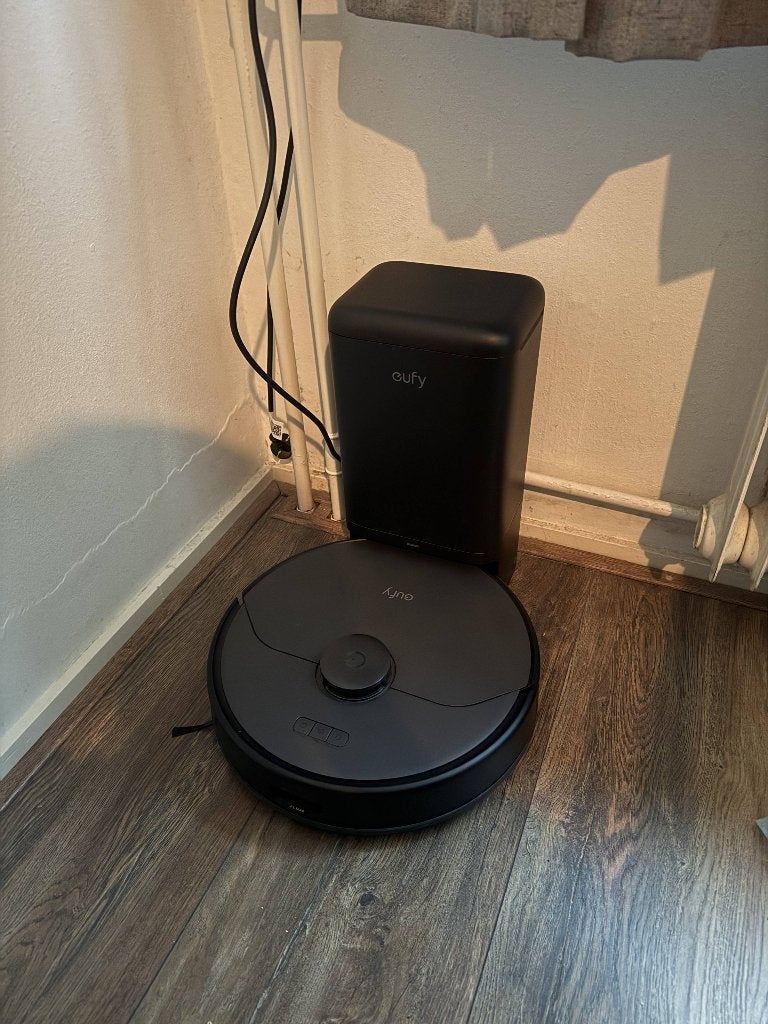 Eufy x8 pro SES Robotstofzuiger met leegstation, Overige merken, Inclusief accessoires, Zo goed als nieuw, Robotstofzuiger