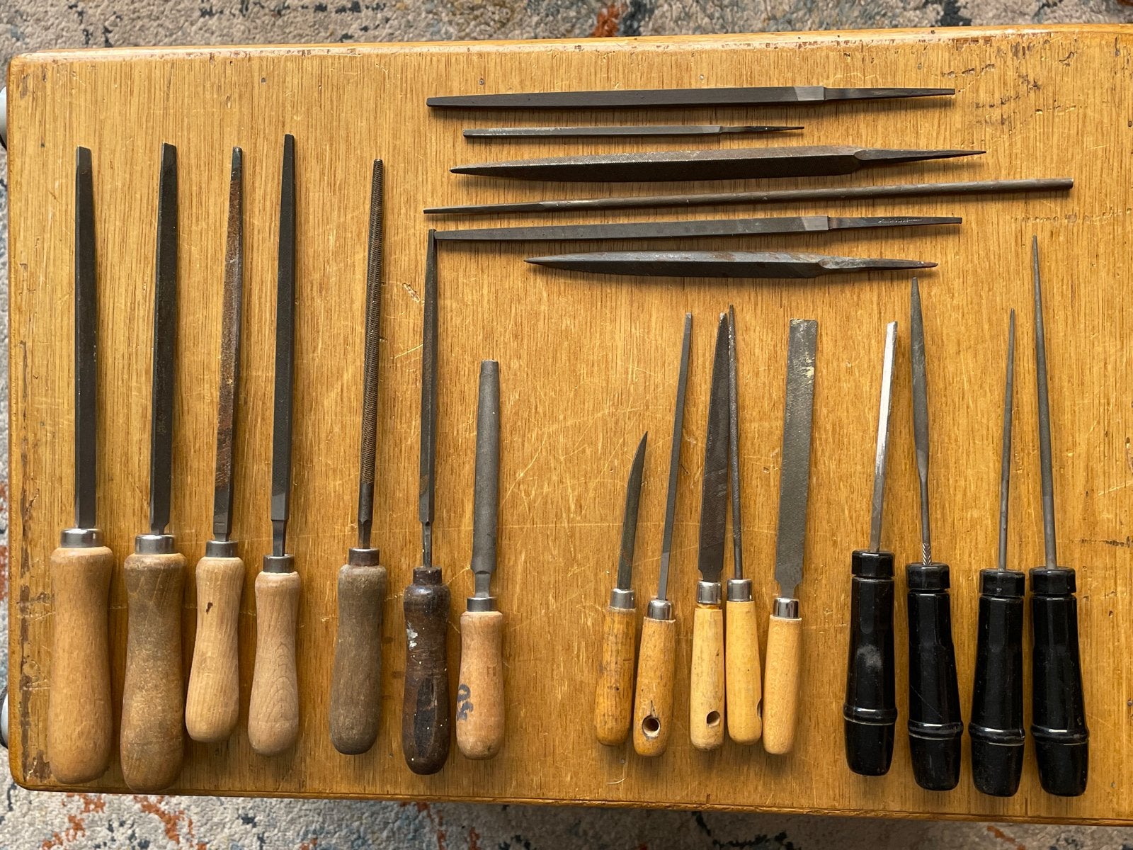 Grote set vijlen en raspen, diverse maten en types, Doe-het-zelf en Verbouw, Gereedschap | Handgereedschap, Ophalen of Verzenden