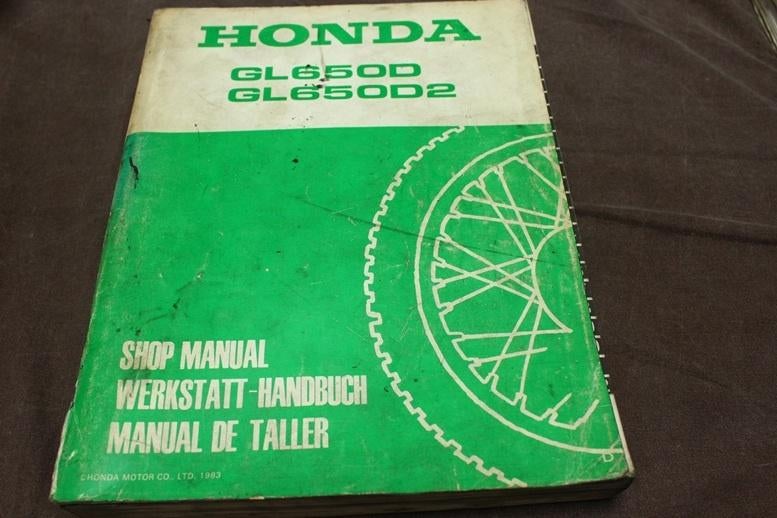 Honda GL650 D D2 1983 motorcycle shop manual handbuch GL 650, Motoren, Ophalen of Verzenden, Honda