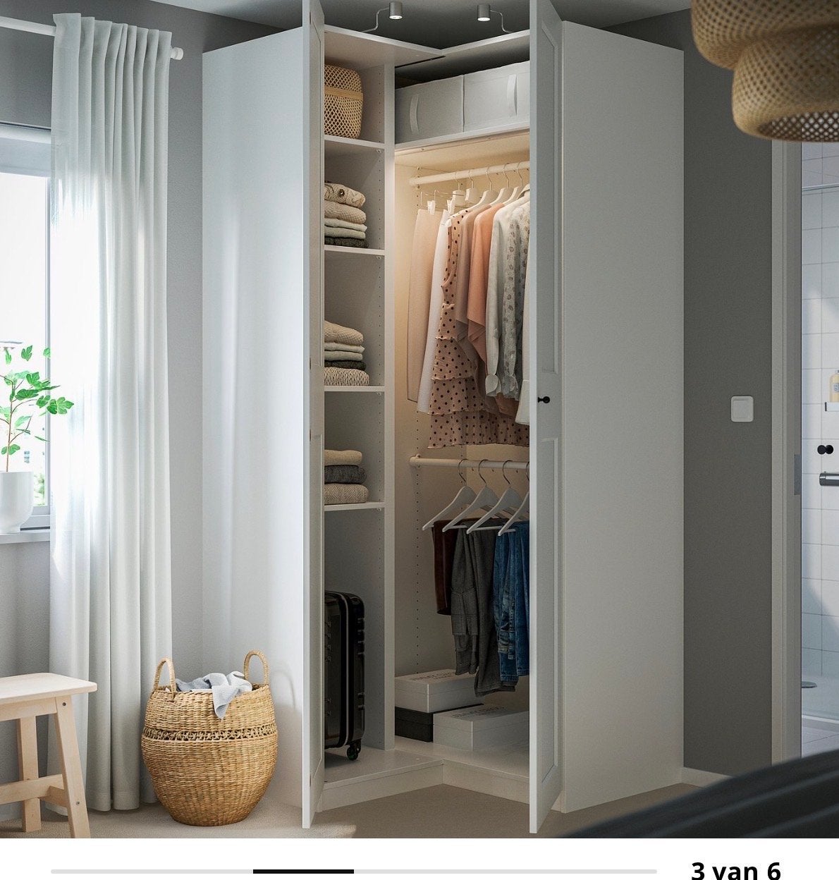 IKEA Pax kast met hoekelement - Zonder deuren, Ophalen, Met plank(en), Gebruikt, 200 cm of meer