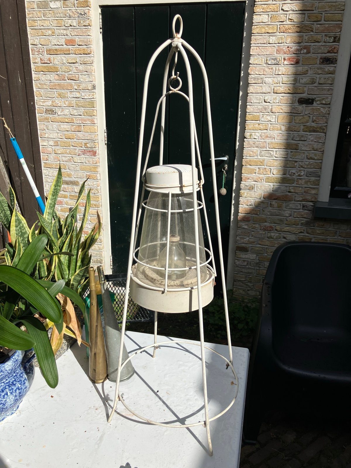 Metalen lantaarn voor buiten, Ophalen of Verzenden, Gebruikt