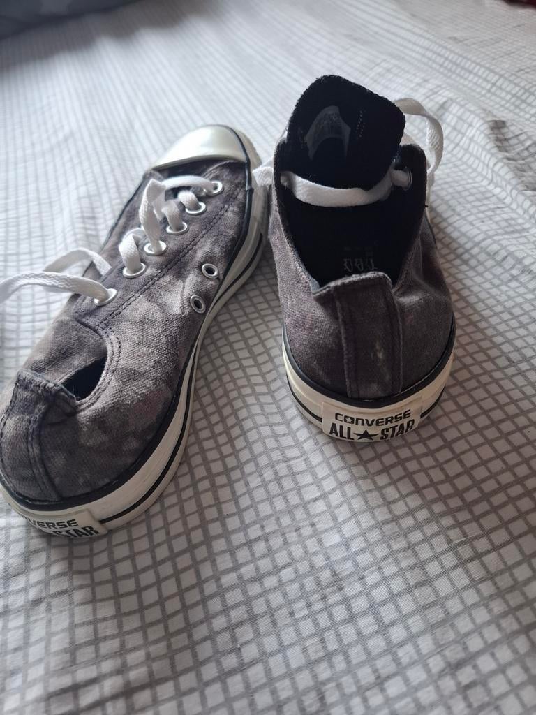 Converse All Star Sneakers - Grijs/Zwart Tie-Dye, Kleding | Dames, Converse, Ophalen of Verzenden, Sneakers of Gympen, Grijs