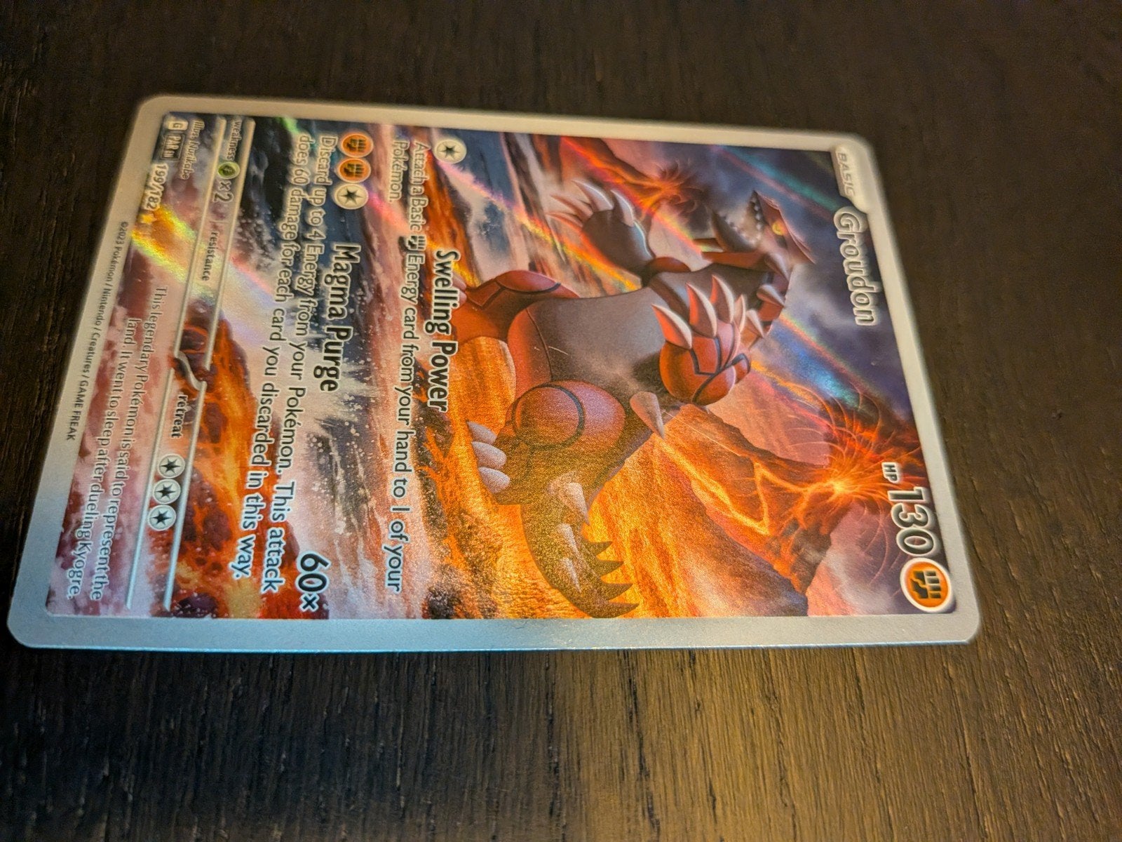 Groudon 199/182 - Pokémon Kaart - Zo goed als nieuw, Ophalen, Zo goed als nieuw, Losse kaart, Foil