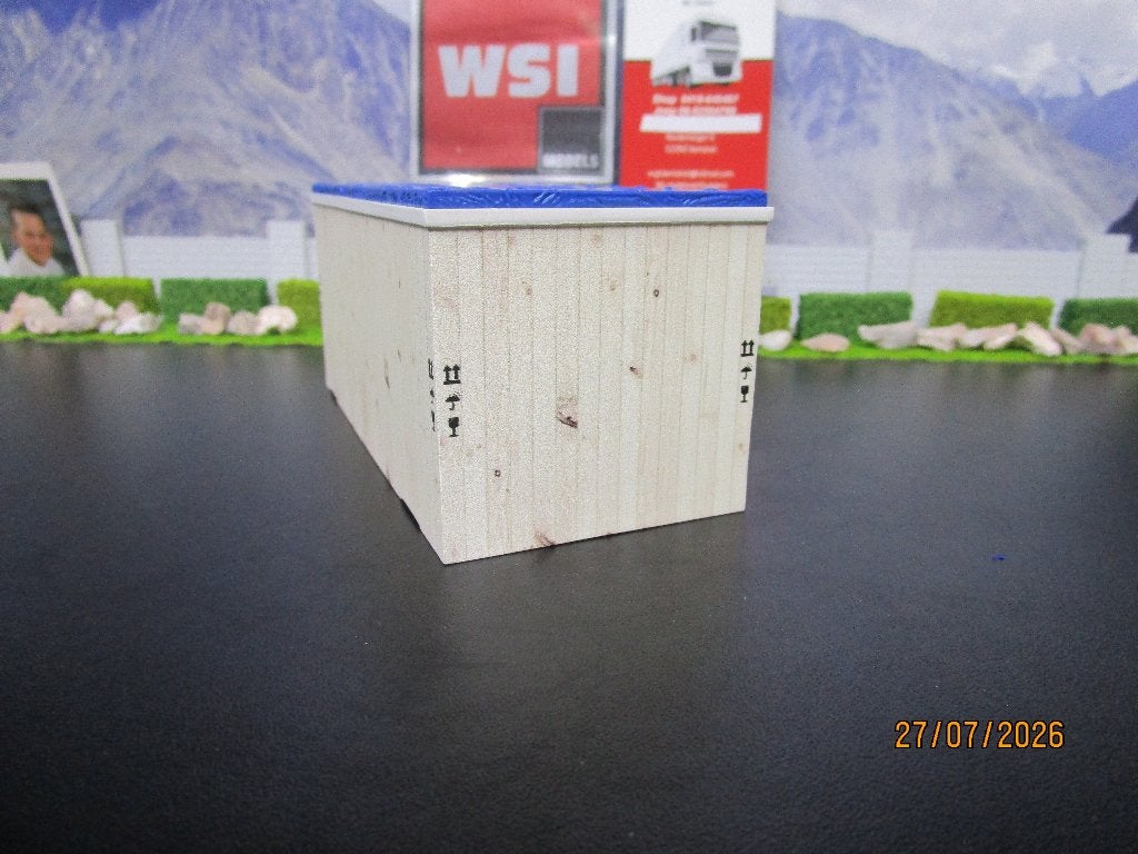 wsi loads lage houten kist met afdekzeil 132x60x59mm, Hobby en Vrije tijd, Ophalen of Verzenden, Nieuw, Bus of Vrachtwagen, Wsi