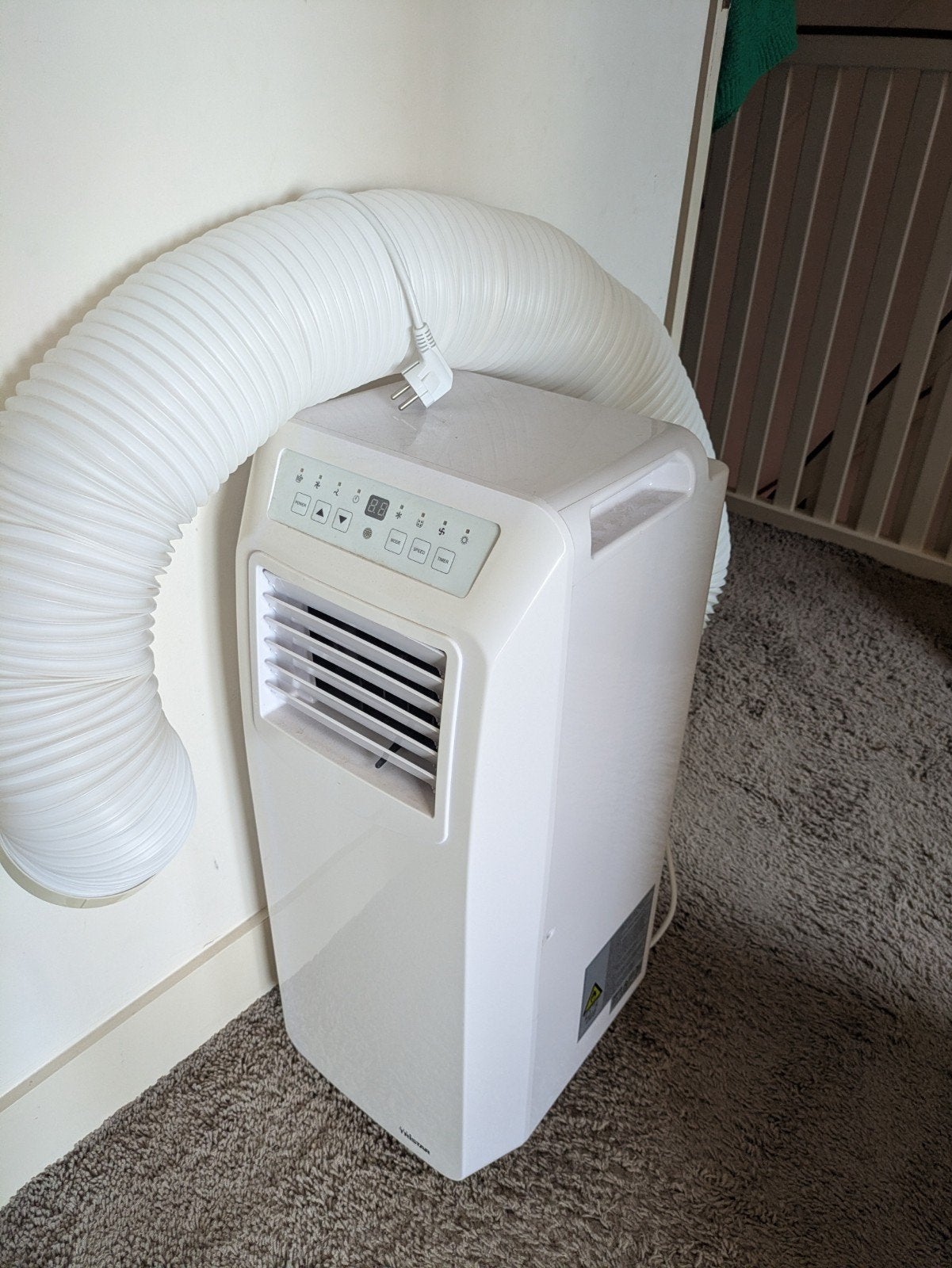 Mobiele airco met afvoerslang - Koel en comfortabel, Minder dan 60 m³, 3 snelheden of meer, Ophalen of Verzenden, Zo goed als nieuw