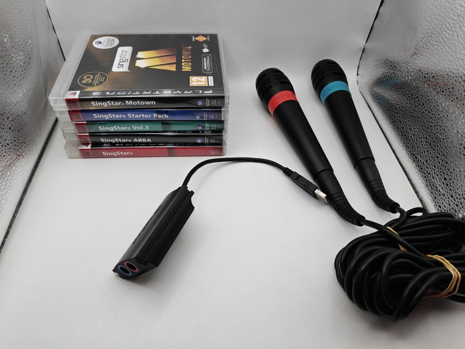SingStar PS3 Bundel: 5 Spellen & 2 Microfoons, Muziek, Gebruikt, Sony Computer Entertainment, 2 spelers