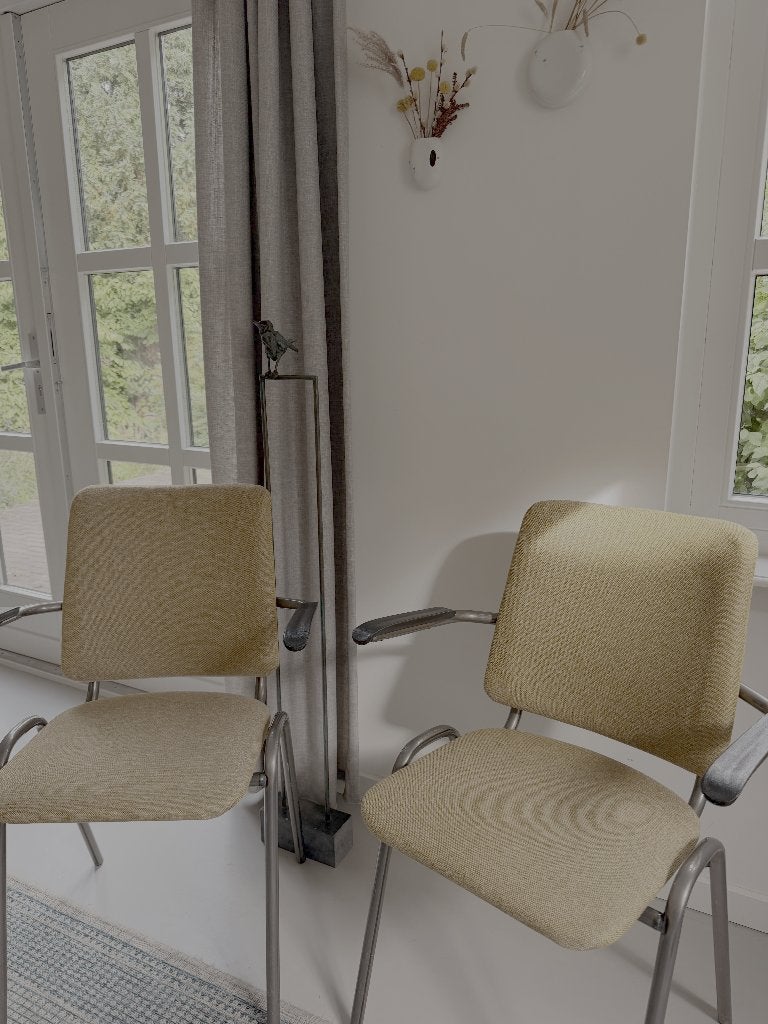 Vintage buisframe stoelen - Ahrend De Cirkel stijl, Ophalen, Gebruikt, Overige kleuren, Metaal