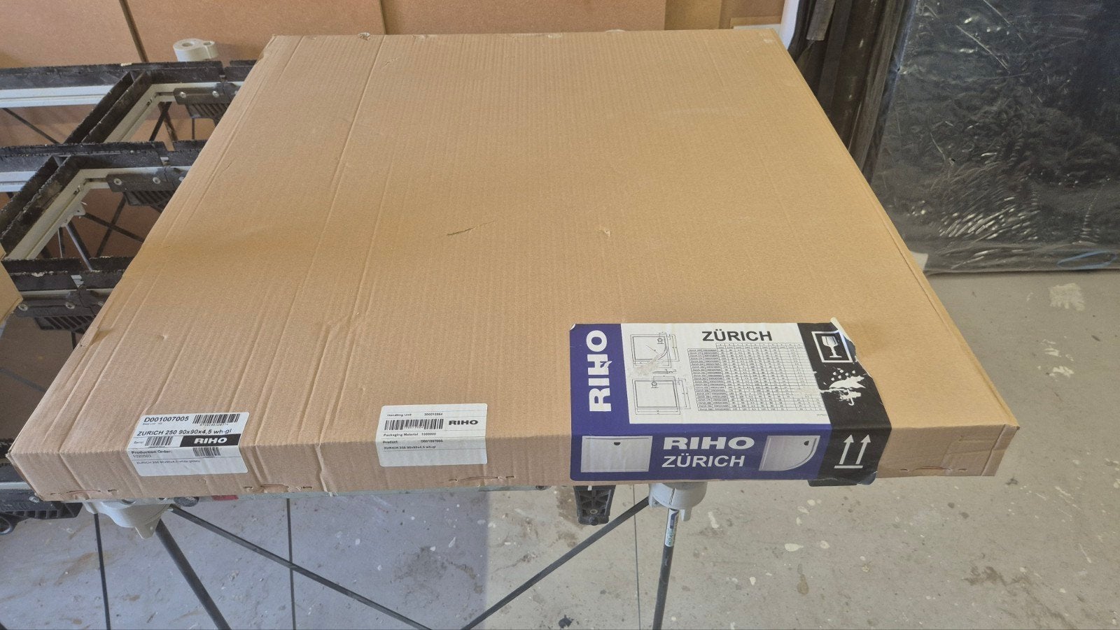 Riho Zürich douchebak 90x90x4,5 vierkant. Nieuw in doos!, Ophalen, Nieuw, Douche