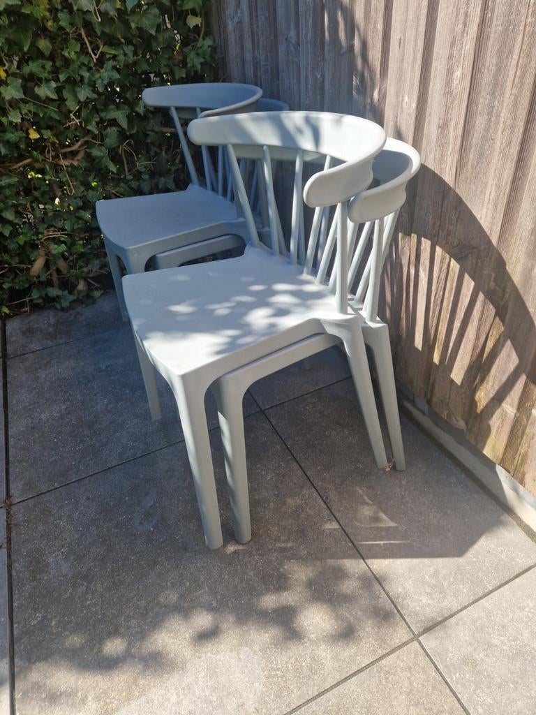 Bliss tuinstoelen jadegroen, Ophalen, Zo goed als nieuw, Kunststof, Stapelbaar