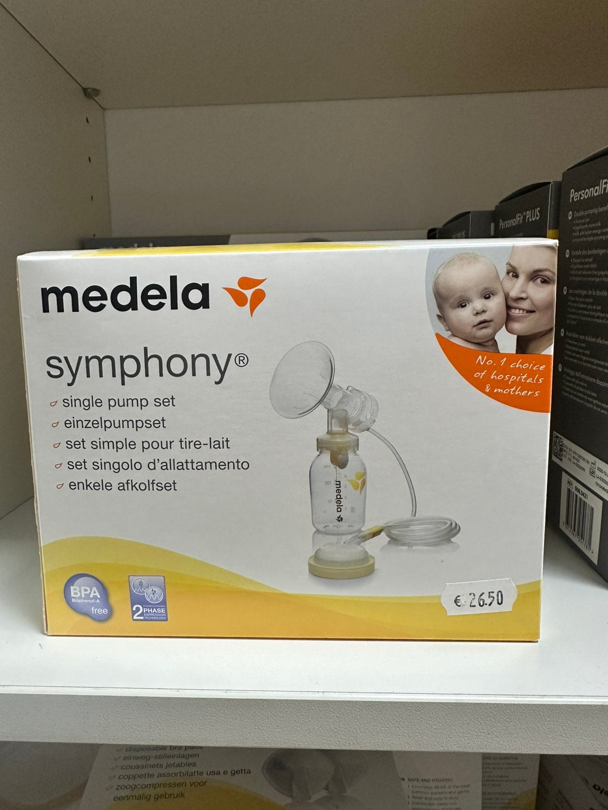 Medela symphony afkolfset en Medela startersset, Kinderen en Baby's, Babyvoeding en Toebehoren, Ophalen of Verzenden, Nieuw, Borstkolf