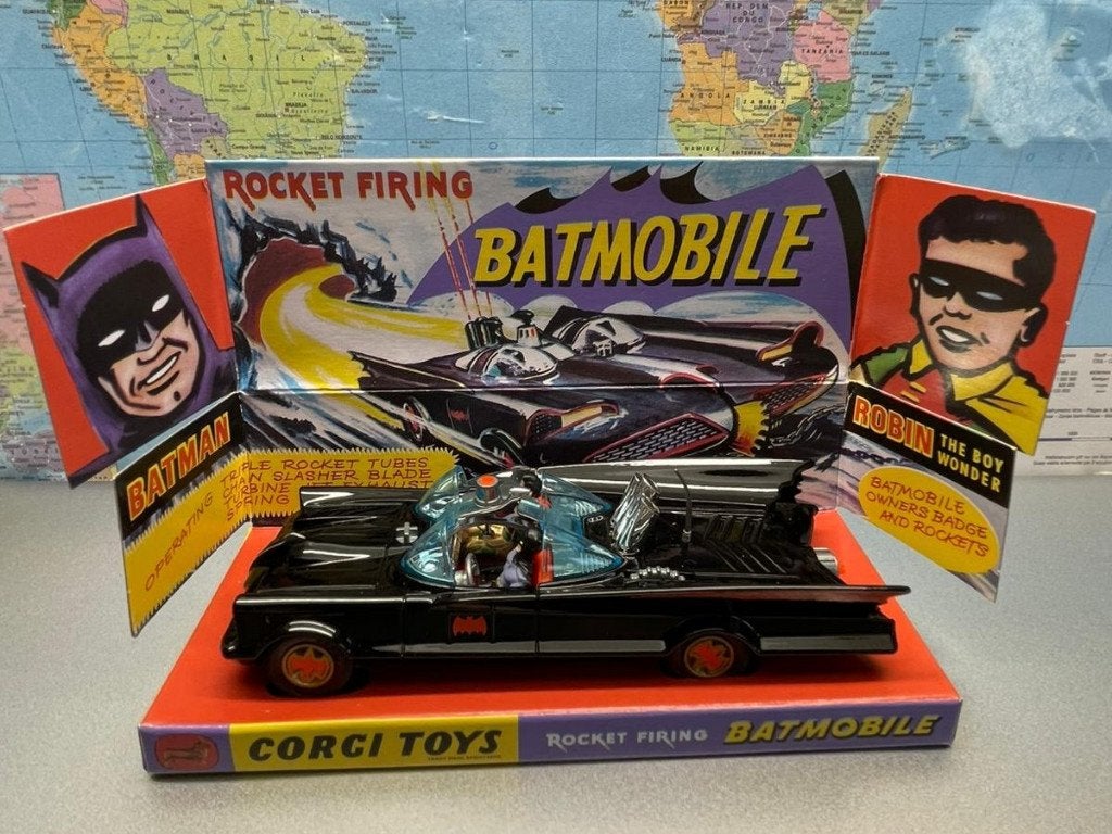 Corgi Toys Batmobile met Batman en Robin, Hobby en Vrije tijd, Ophalen of Verzenden, Nieuw, Auto, Corgi