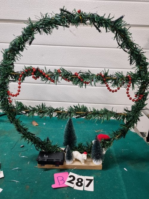 kerst decoratie krans met verlichting [b287], Ophalen of Verzenden, 'T Olde Gre-j, Info@toldegrej.nl, Endepoelstraat 20f Didam