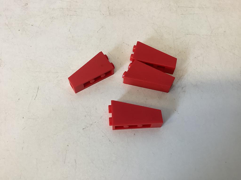 Lego dakpan 75 2x1x3 omgekeerd rood, Ophalen of Verzenden, Gebruikt, Losse stenen, Lego