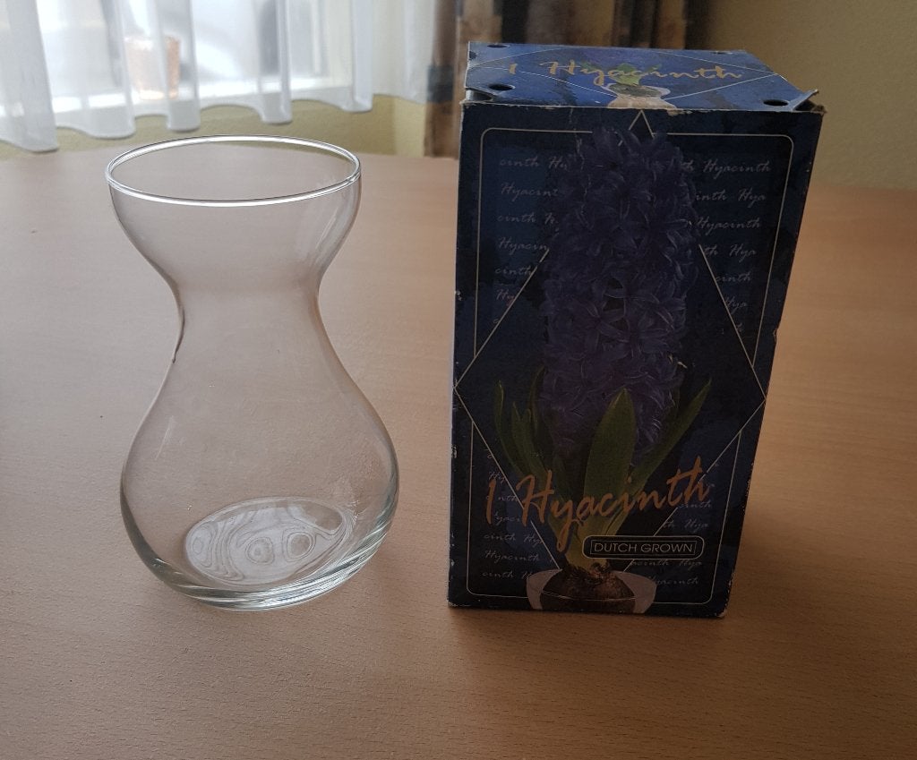 Vaasje van glas voor hyacintbol, Ophalen, Nieuw, Transparant, Glas