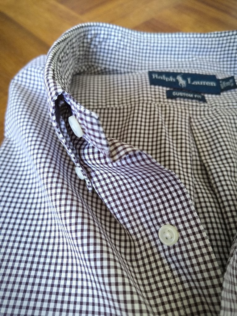 Polo Ralph Lauren Custom Fit overhemd XXL, Ophalen of Verzenden, Gedragen, Zwart, Overige halswijdtes