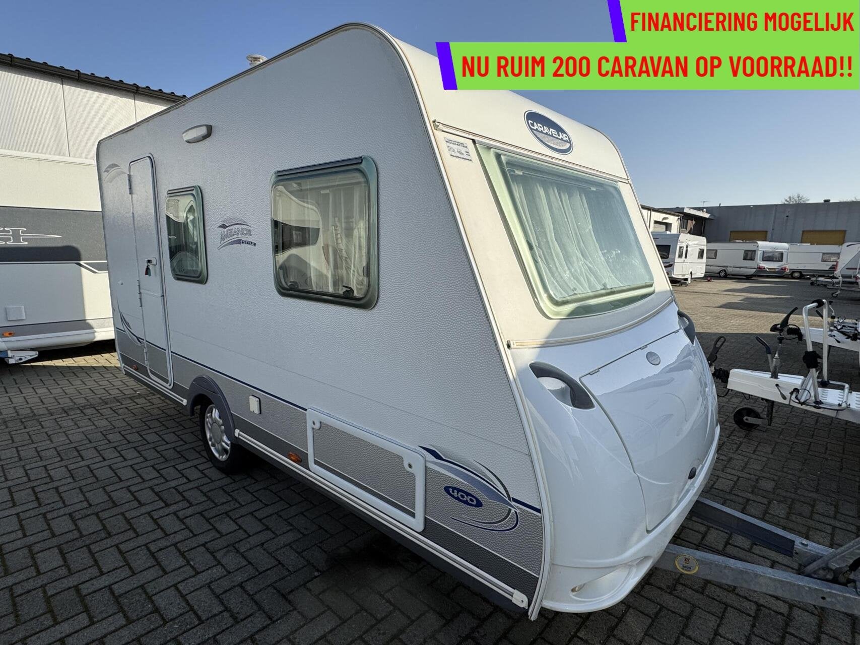 CARAVELAIR AMBIANCE STYLE 400 DWARSBED, FIETSENDR, VOORTENT, Caravans en Kamperen, Caravans, 750 - 1000 kg, 5 tot 6 meter, Caravelair