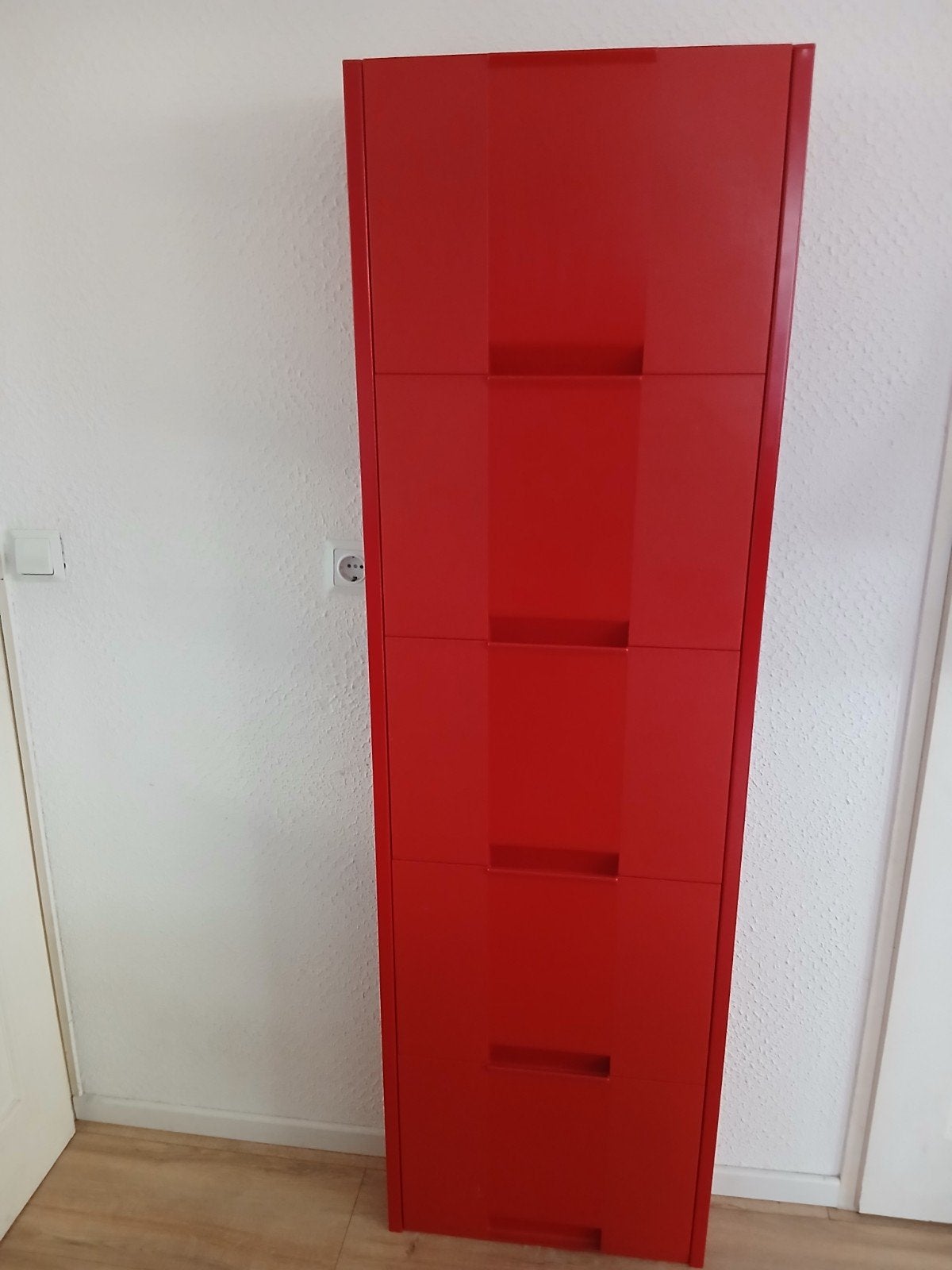 Rood schoenenrek met 5 vakken, Huis en Inrichting, Kasten | Schoenenkasten, Ophalen, Gebruikt, Modern