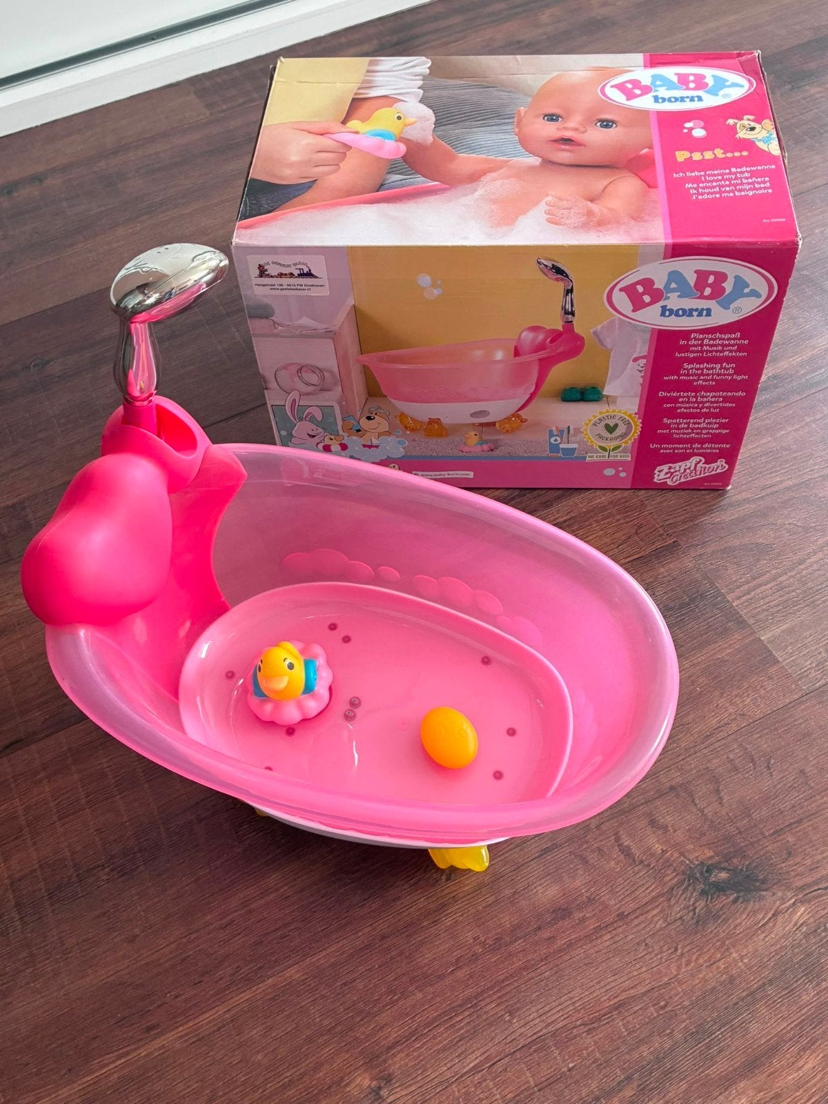 Baby Born Badkuip met werkende douche en accessoires, Ophalen, Zo goed als nieuw, Babypop