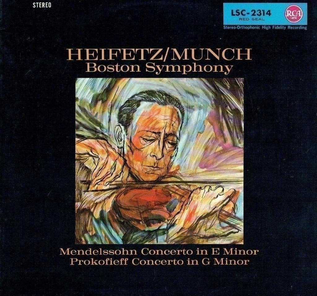 Heifetz Munch Mendelssohn Prokofieff - Concerto, Kamermuziek, Ophalen of Verzenden, Zo goed als nieuw, 12 inch