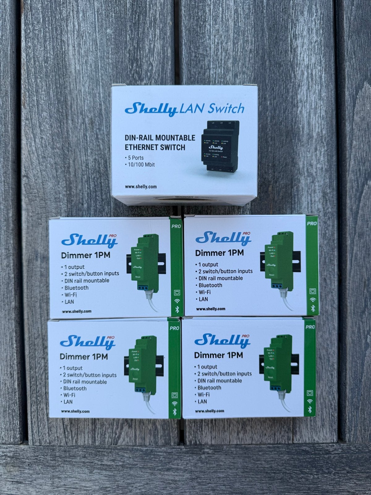 4 stuks Shelly Dimmer 1PM + LAN Switch, Ophalen of Verzenden, Nieuw, Overige merken, Dimmer