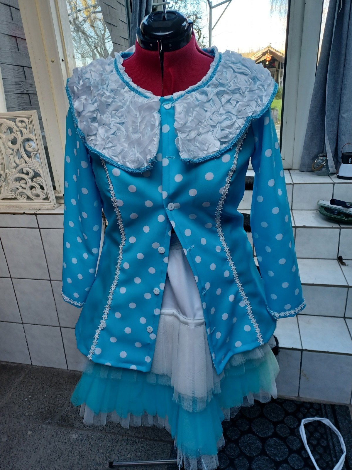 Carnavalskleding meisje: jasje, broek, rokje, tasje, strik, Ophalen of Verzenden, Nieuw, 170 of groter