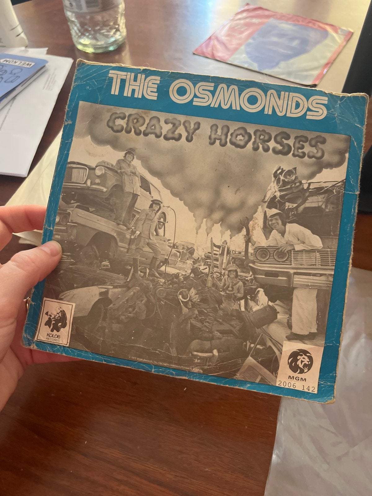 The Osmonds - Crazy Horses 7 inch vinyl single, Gebruikt, Originele persing, 7 inch, Ophalen of Verzenden