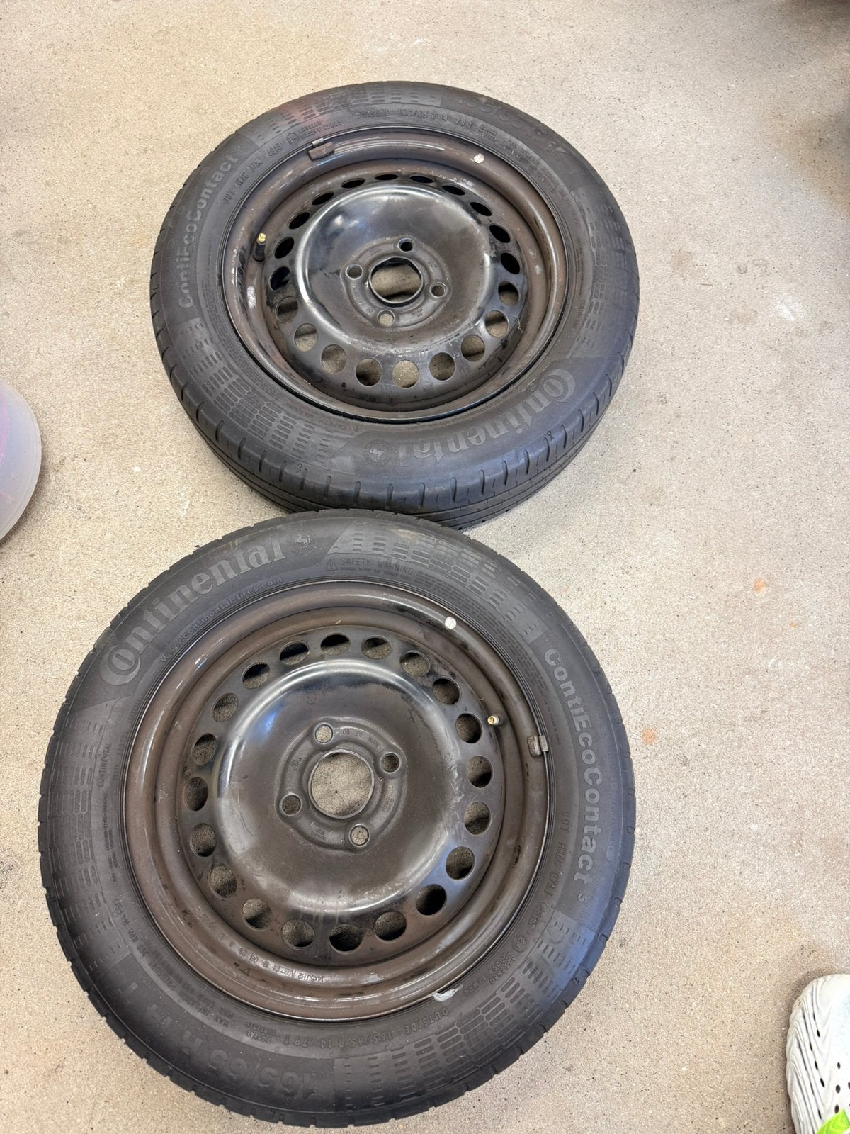 2 wielen originele stalen velgen Opel Karl met zomerbanden, Ophalen, Gebruikt