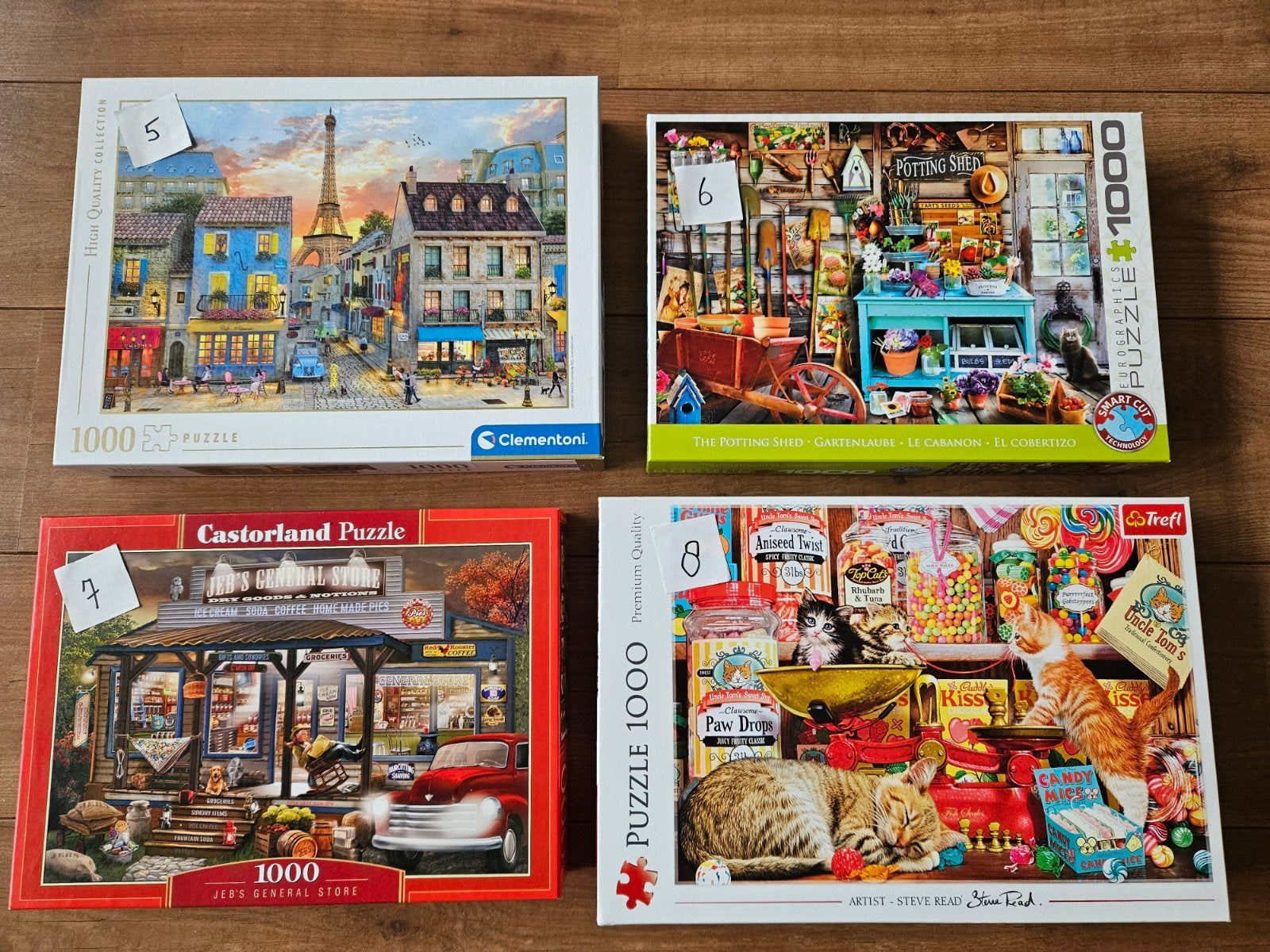 prachtige legpuzzels 1000 st. nieuw gekocht, Ophalen of Verzenden, 500 t/m 1500 stukjes, Zo goed als nieuw, Legpuzzel