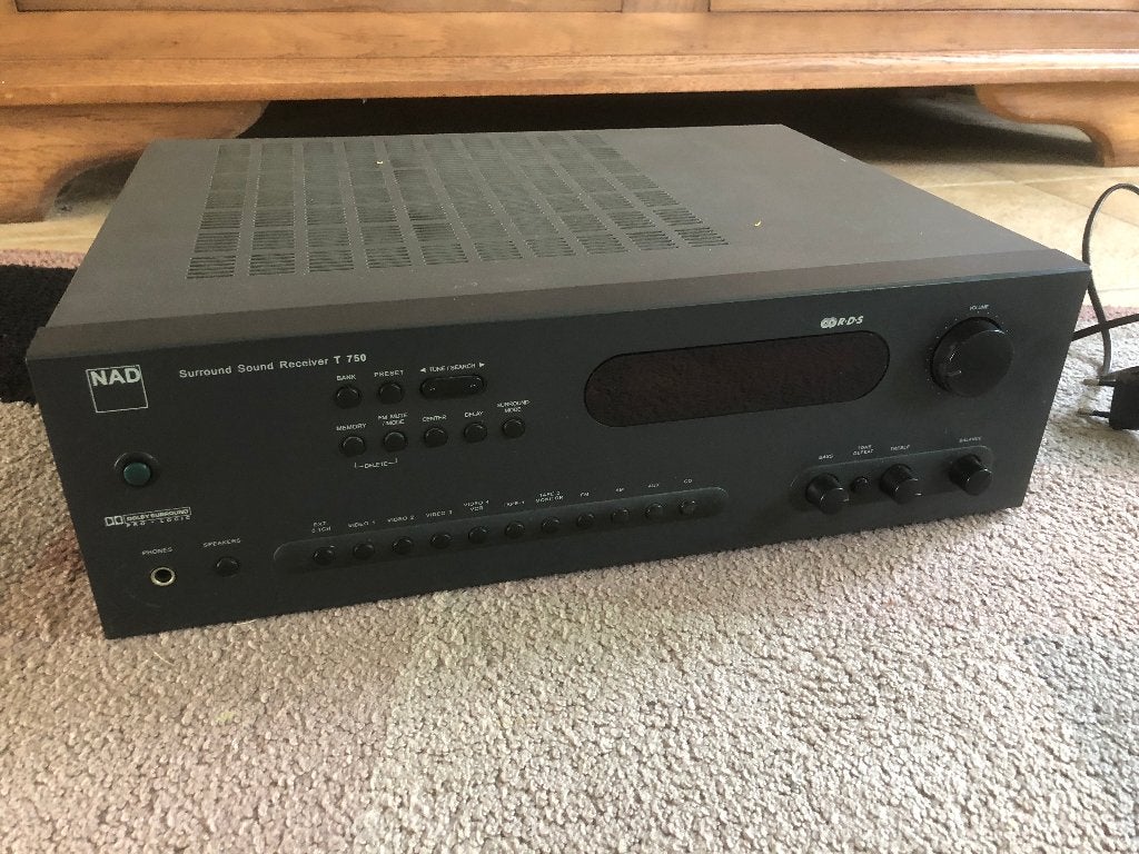 Te Koop: Top Klasse NAD T750 AV-receiver, incl. AB., Ophalen, 120 watt of meer, Overige merken