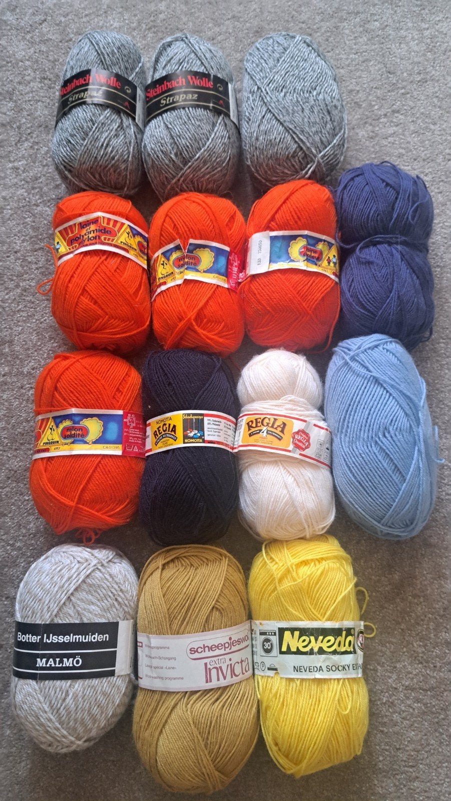 Partijtje sokkenwol - 14 bollen in diverse kleuren, Hobby en Vrije tijd, Breien en Haken, Ophalen of Verzenden, Nieuw, Breien of Haken