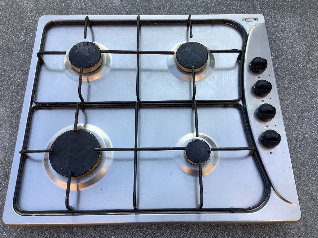 Gaskookplaat pelgrim, Ophalen, Gebruikt, 4 kookzones, Inbouw