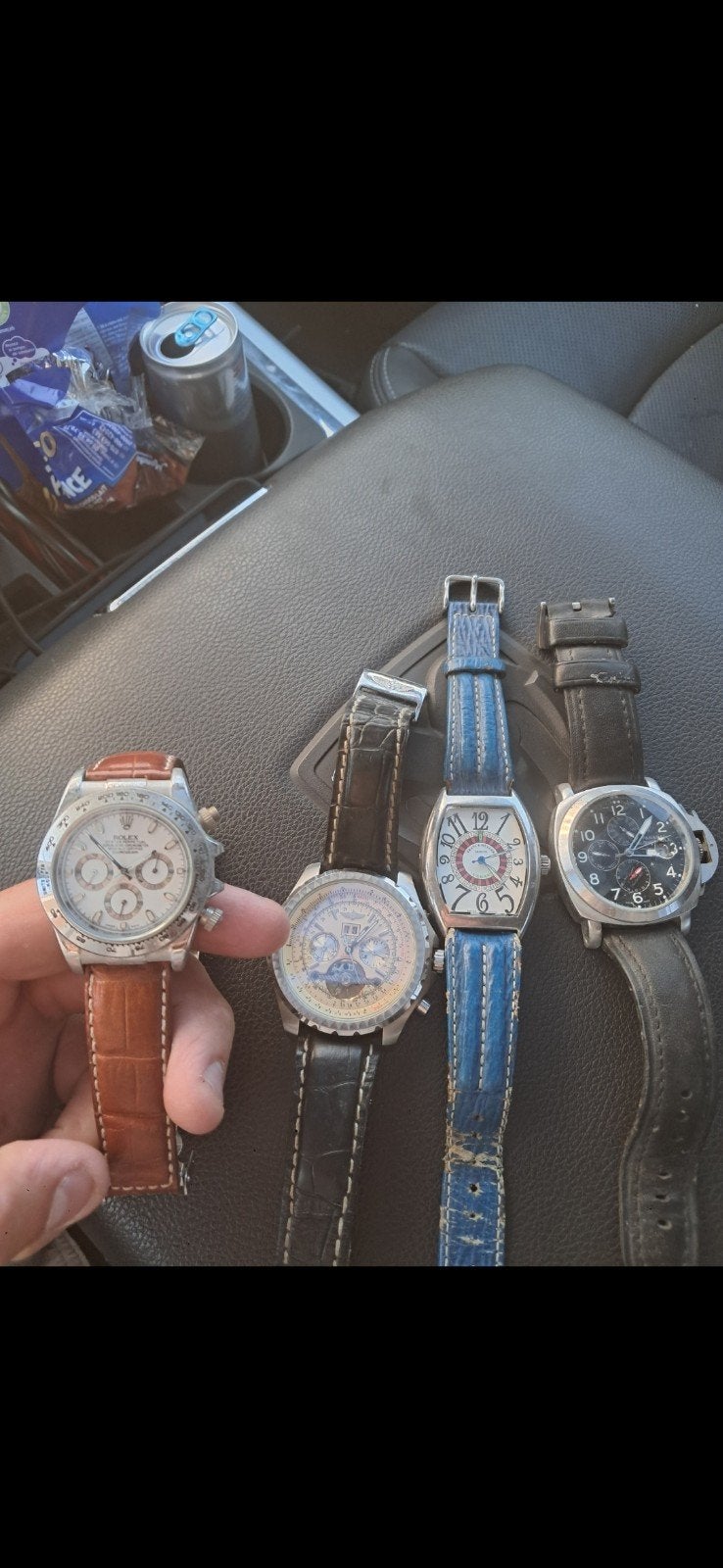 Diverse horlogecollectie: Rolex, Breitling en meer, Sieraden, Tassen en Uiterlijk, Polshorloge, Ophalen of Verzenden, Leer, Gebruikt