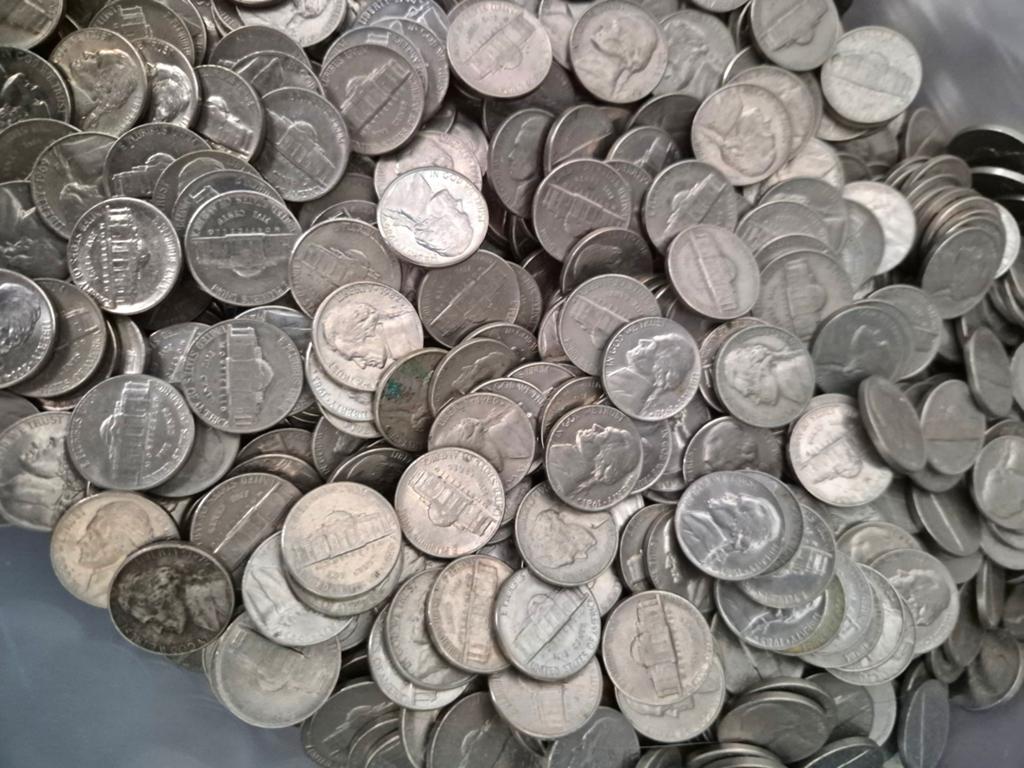 USA. Amerika. 250 gram nickels, 5 cents., Ophalen of Verzenden, Noord-Amerika