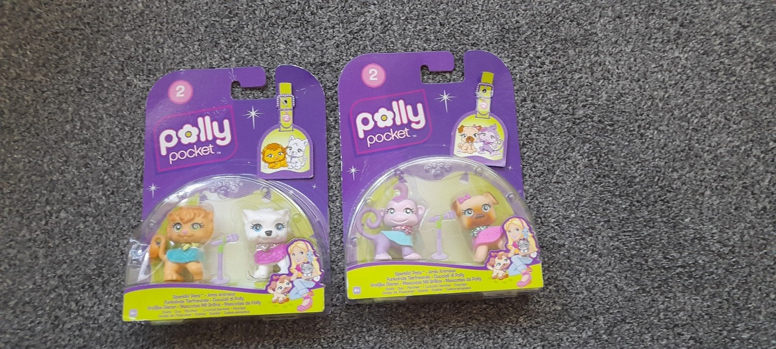2 Polly Pocket  vrolijke dieren, nieuw in verpakking., Ophalen of Verzenden, Nieuw