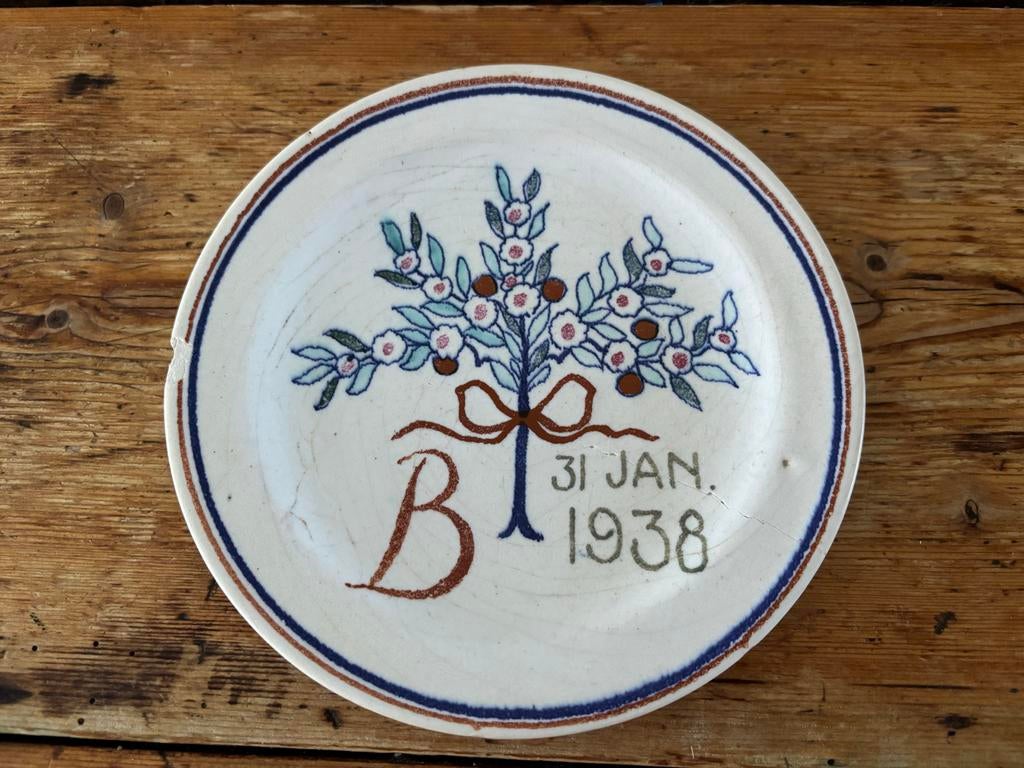 Vintage Gedenkbord 1938 - Oud Holland Goedewaagen Beatrix, Ophalen of Verzenden
