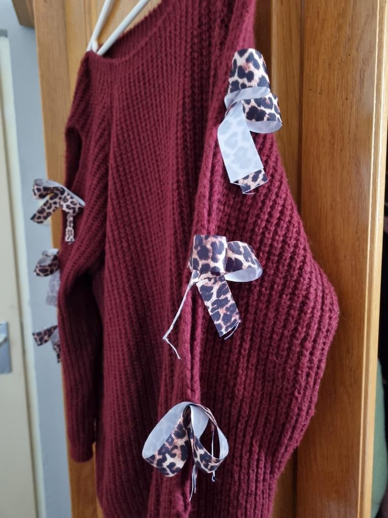 Leuke trui met strikjes, nieuw (zonder kaartje), Ophalen of Verzenden, Nieuw, Maat 46/48 (XL) of groter, Rood