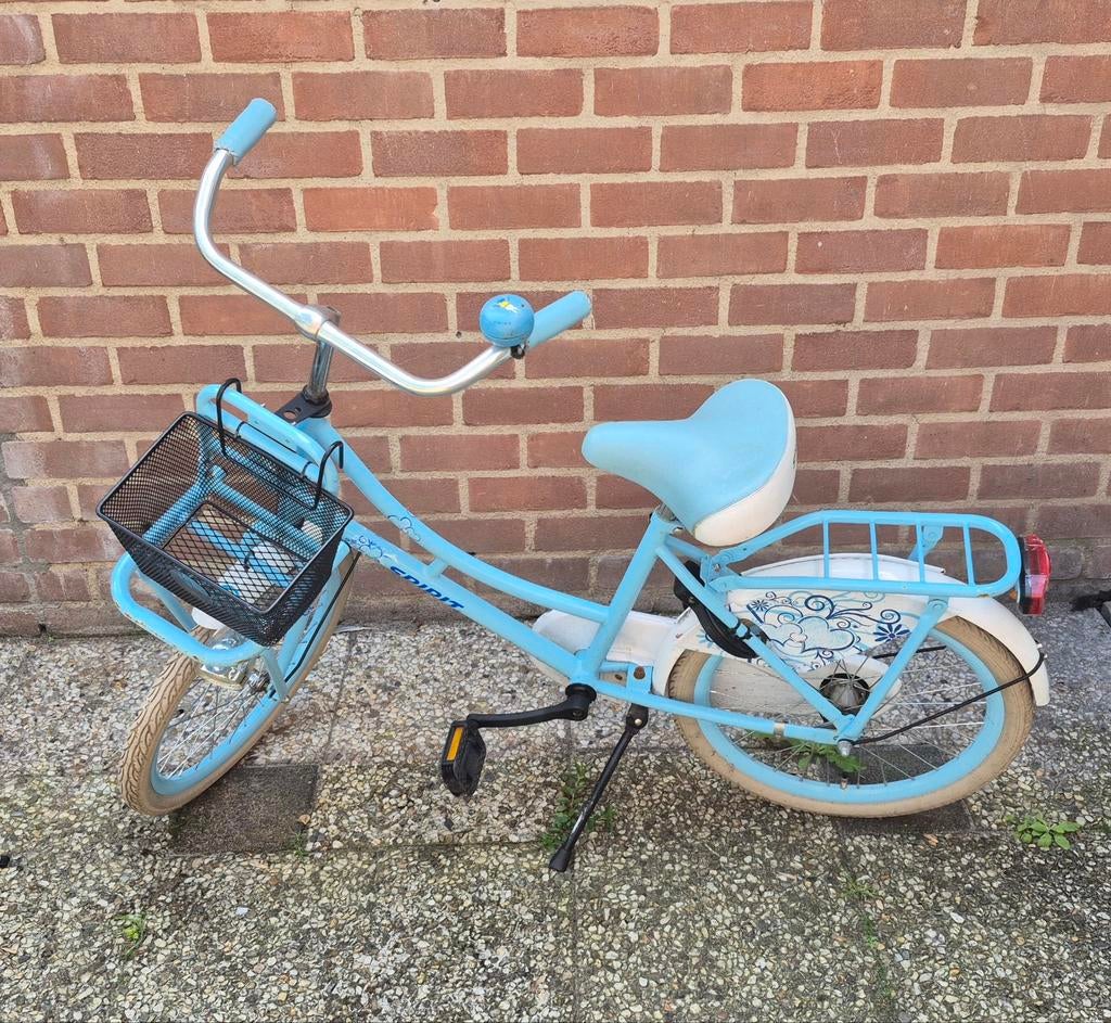 Lichtblauwe meisjesfiets 20 inch Spirit, Fietsen en Brommers, Fietsen | Meisjes, Ophalen, Terugtraprem, Gebruikt, Spirit
