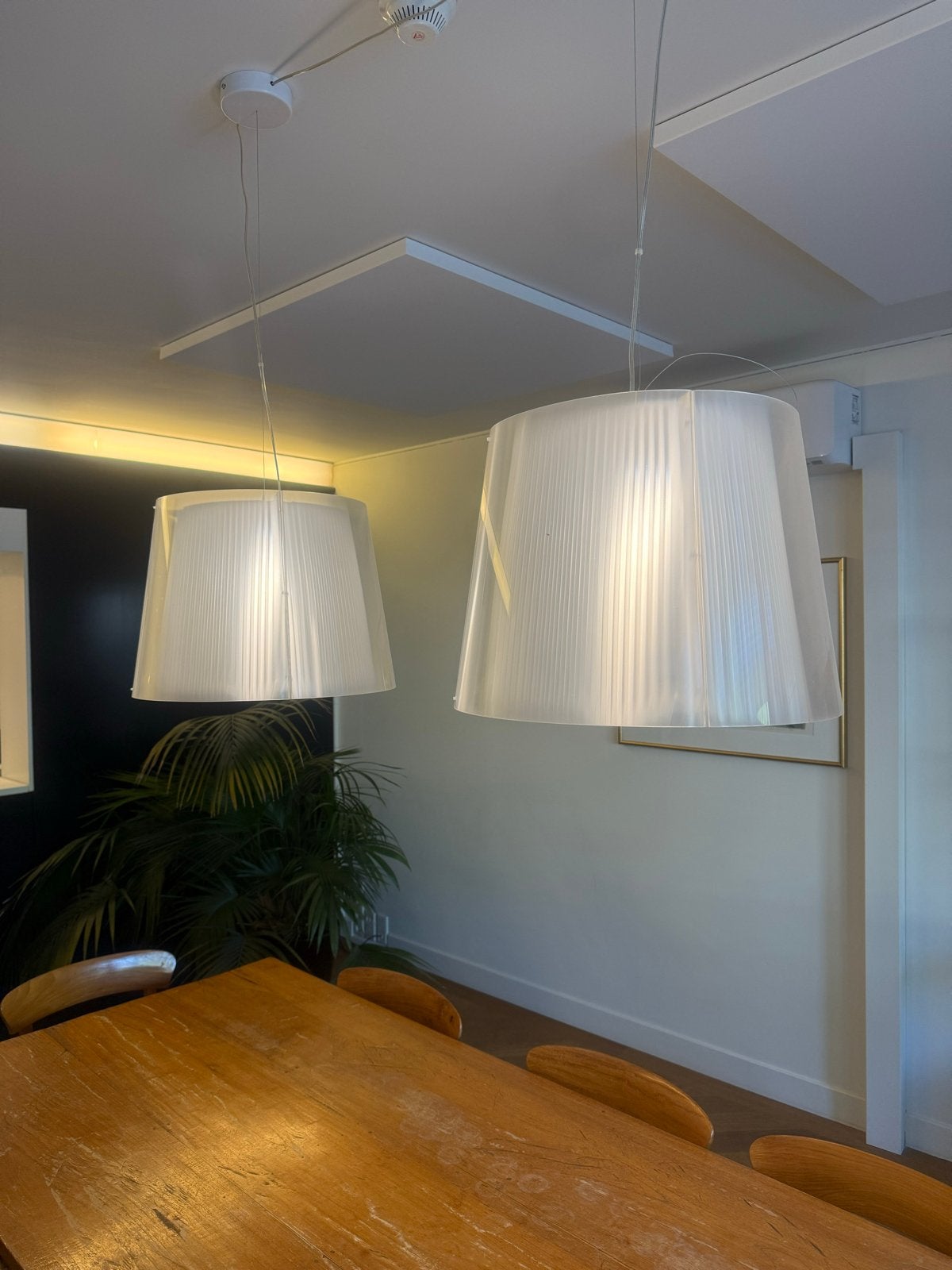 Moderne hanglampen - set van 2, Ophalen, Zo goed als nieuw, Kunststof, E27 (groot)