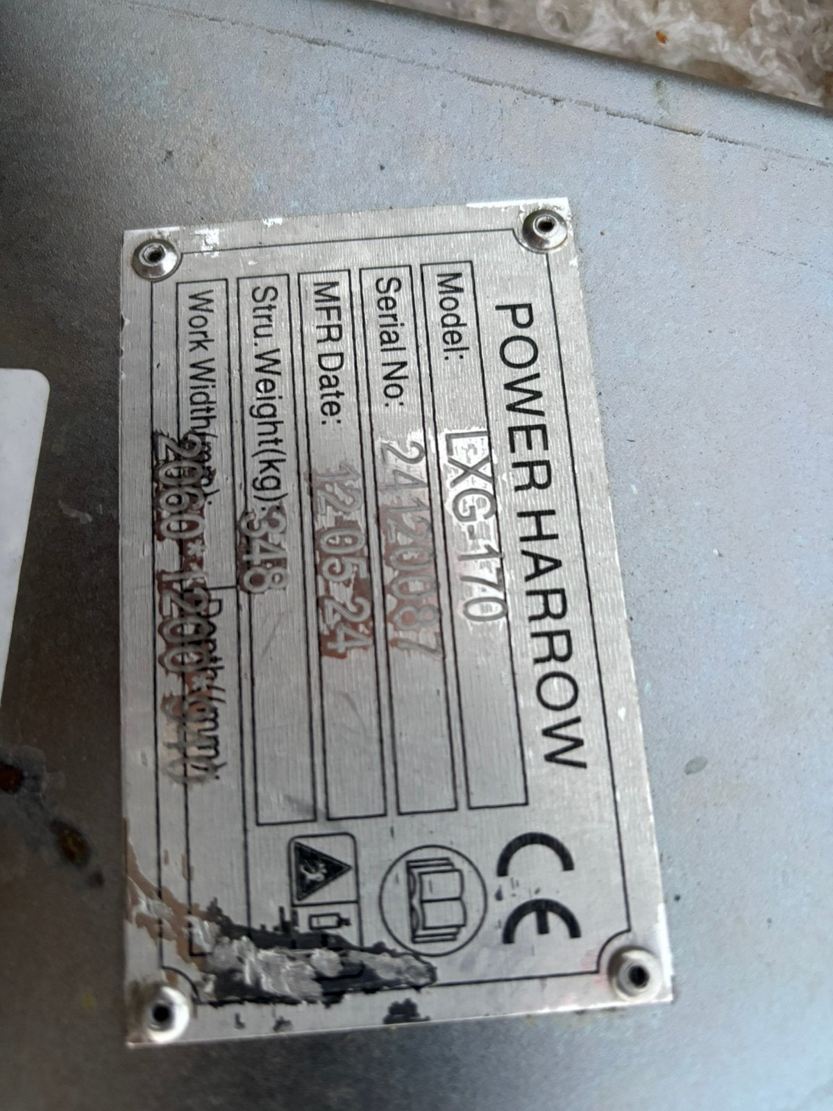 NIEUWE Power Harrow EXG-170 rotorkopeg 170 cm, Ophalen, Grondbewerking