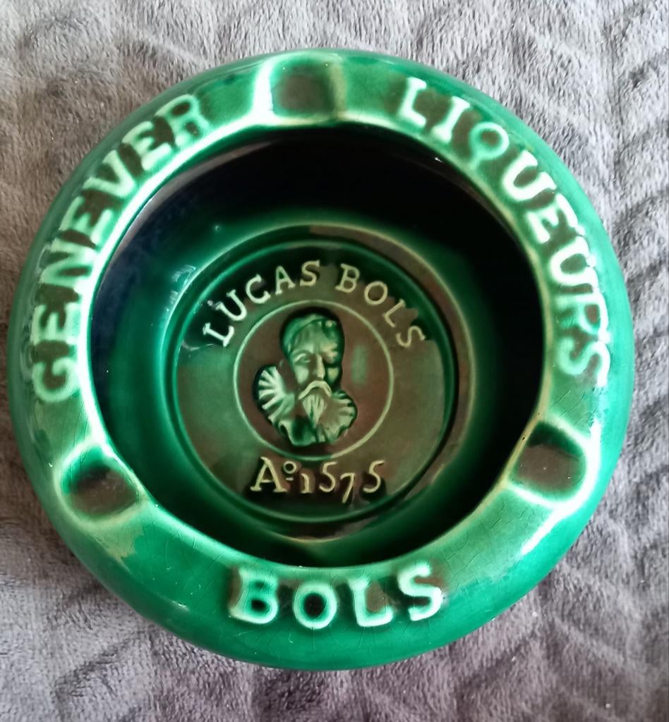 Puntgaaf Lucas Bols Asbak Jaren '50 / '60 Vintage Holland, Verzamelen, Ophalen of Verzenden, Zo goed als nieuw, Gebruiksvoorwerp