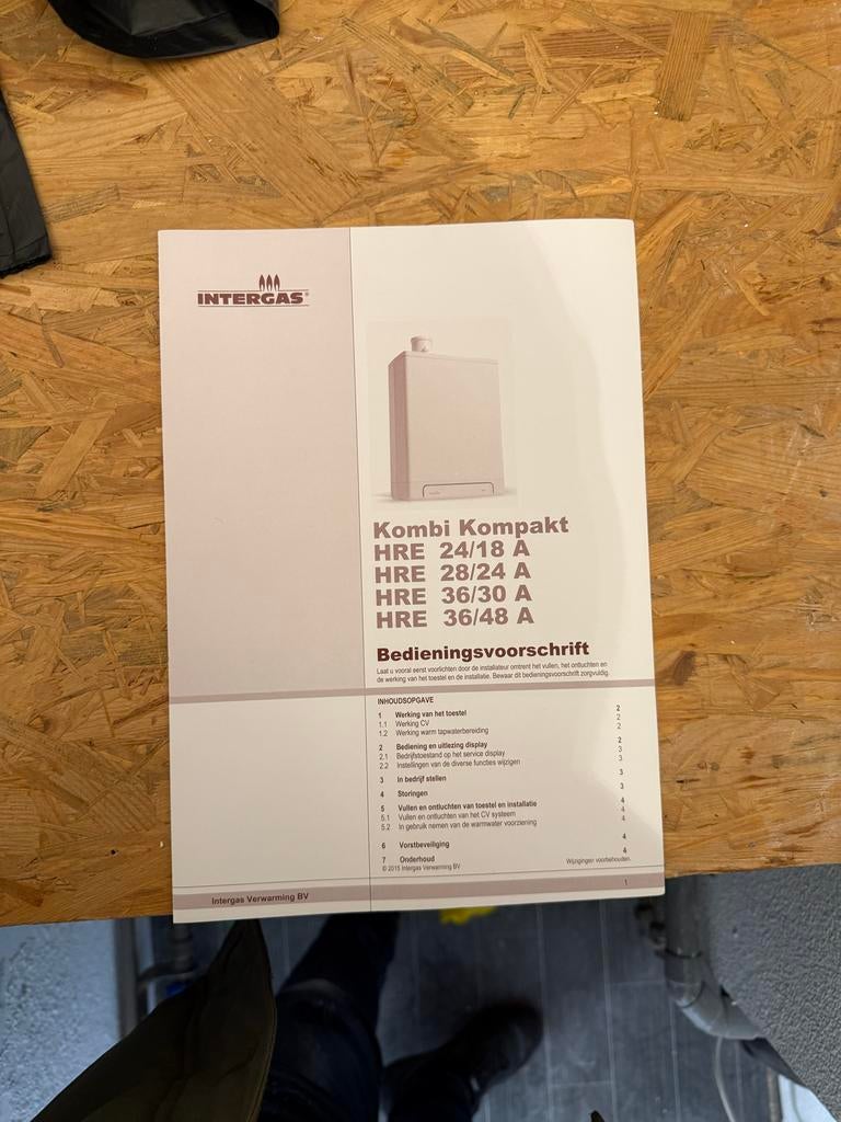 Intergas Kombi Kompakt HRE CV-ketel, Ophalen, Gebruikt, 20 tot 100 liter, Aardgas
