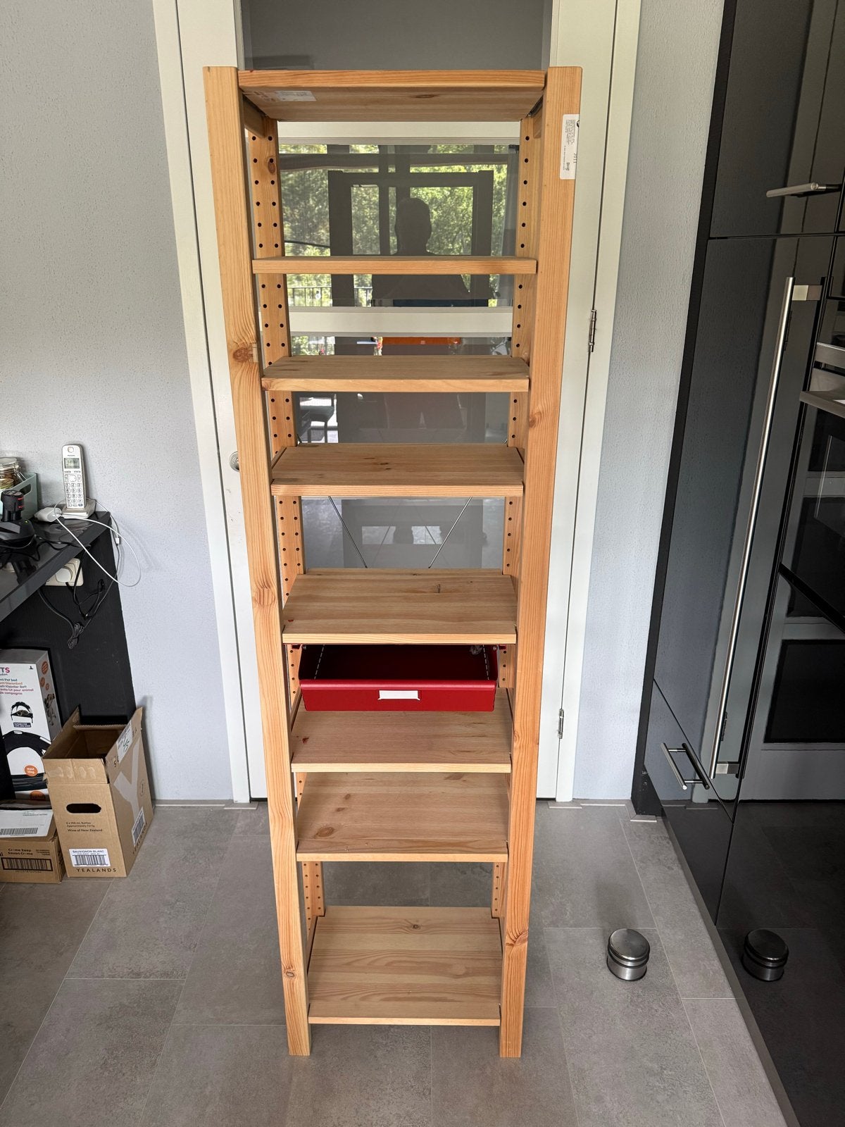 Ikea hoeten store rek met verstelbare planken en lade, Ophalen, Gebruikt