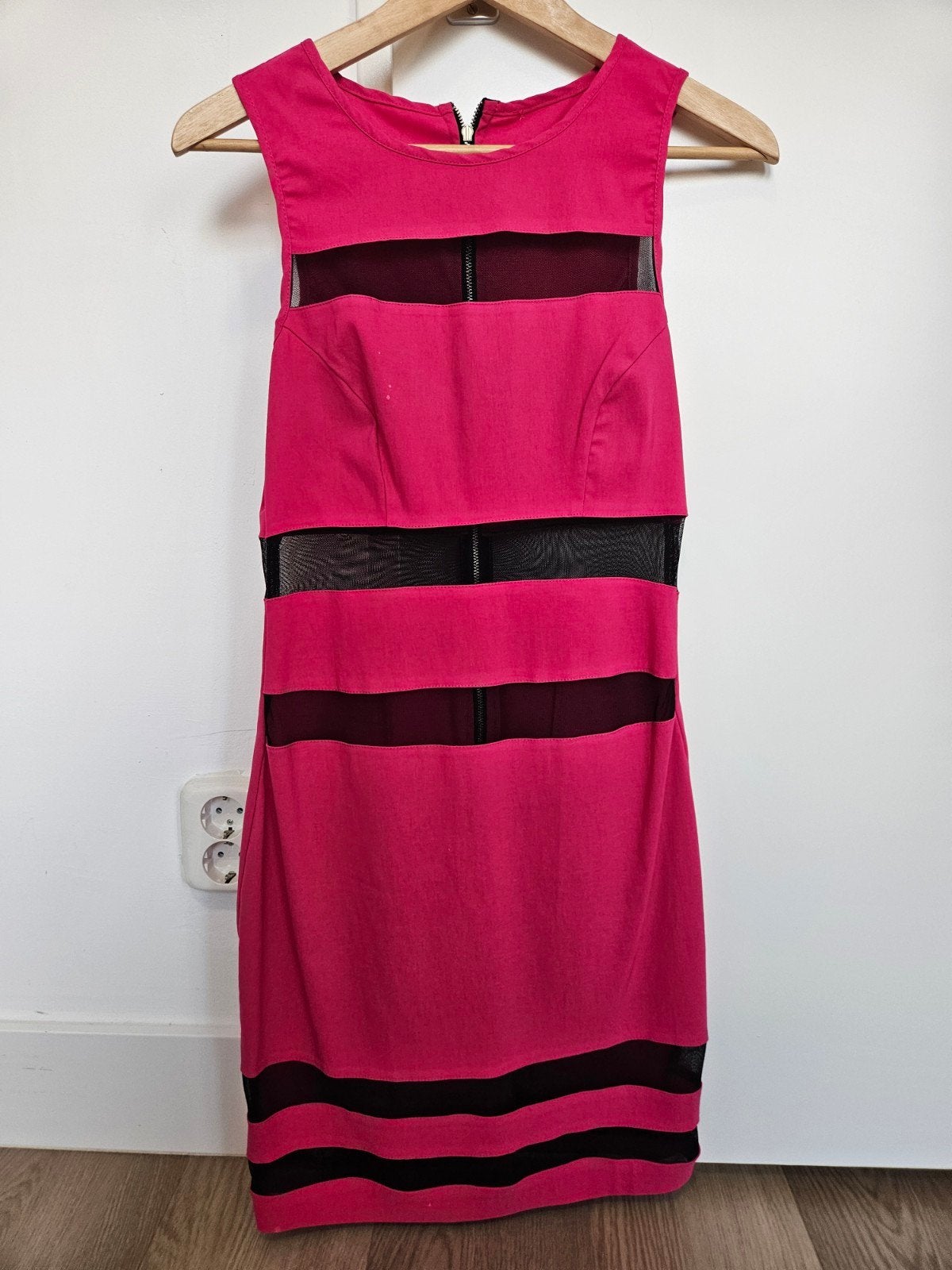 Roze jurk met mess Jane Norman, Verzenden, Jane Norman, Zo goed als nieuw, Roze