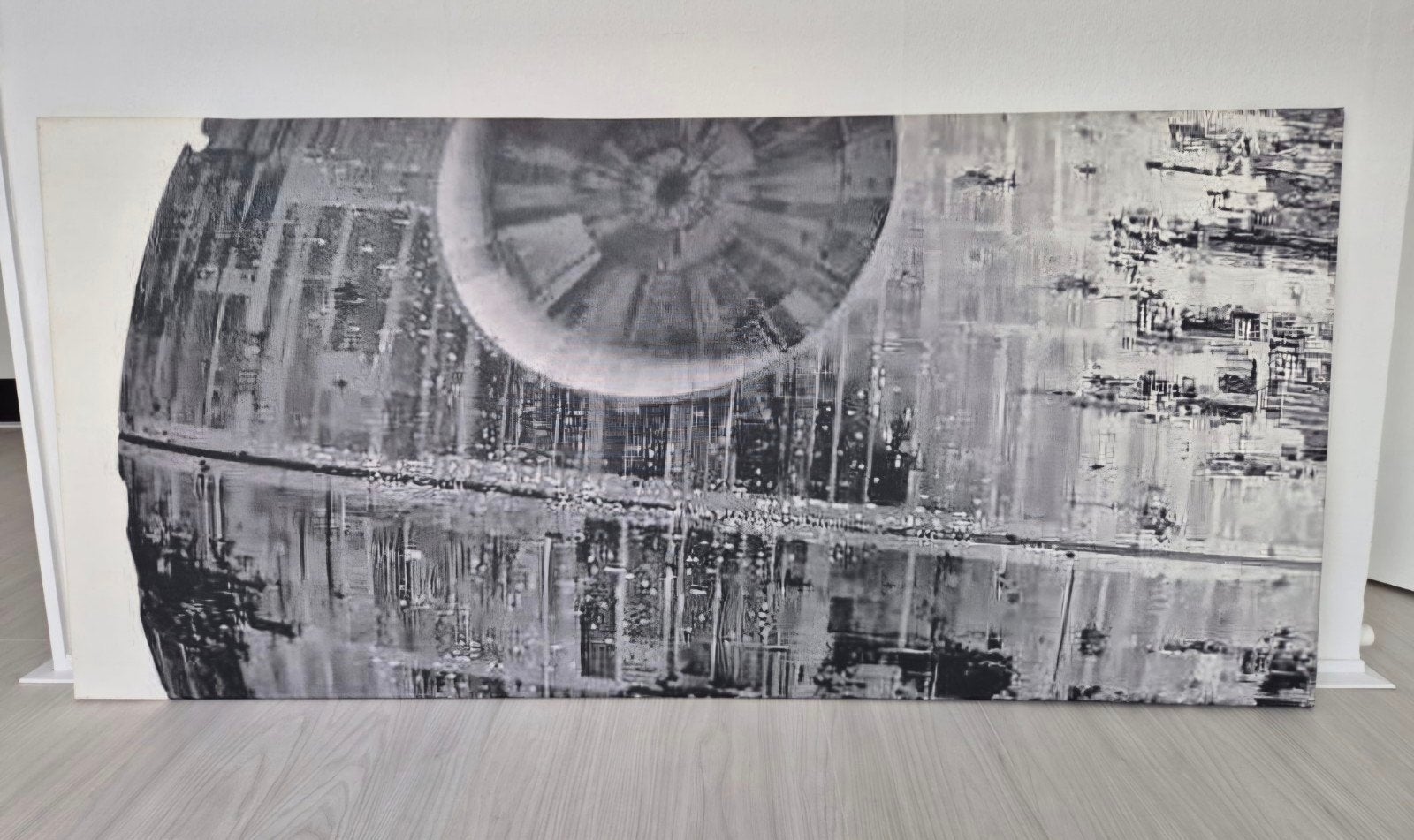 Canvas 150×70 cm met afbeelding van Deathstar Star Wars, Huis en Inrichting, Ophalen, 50 – 75, 125 cm of meer, Zo goed als nieuw
