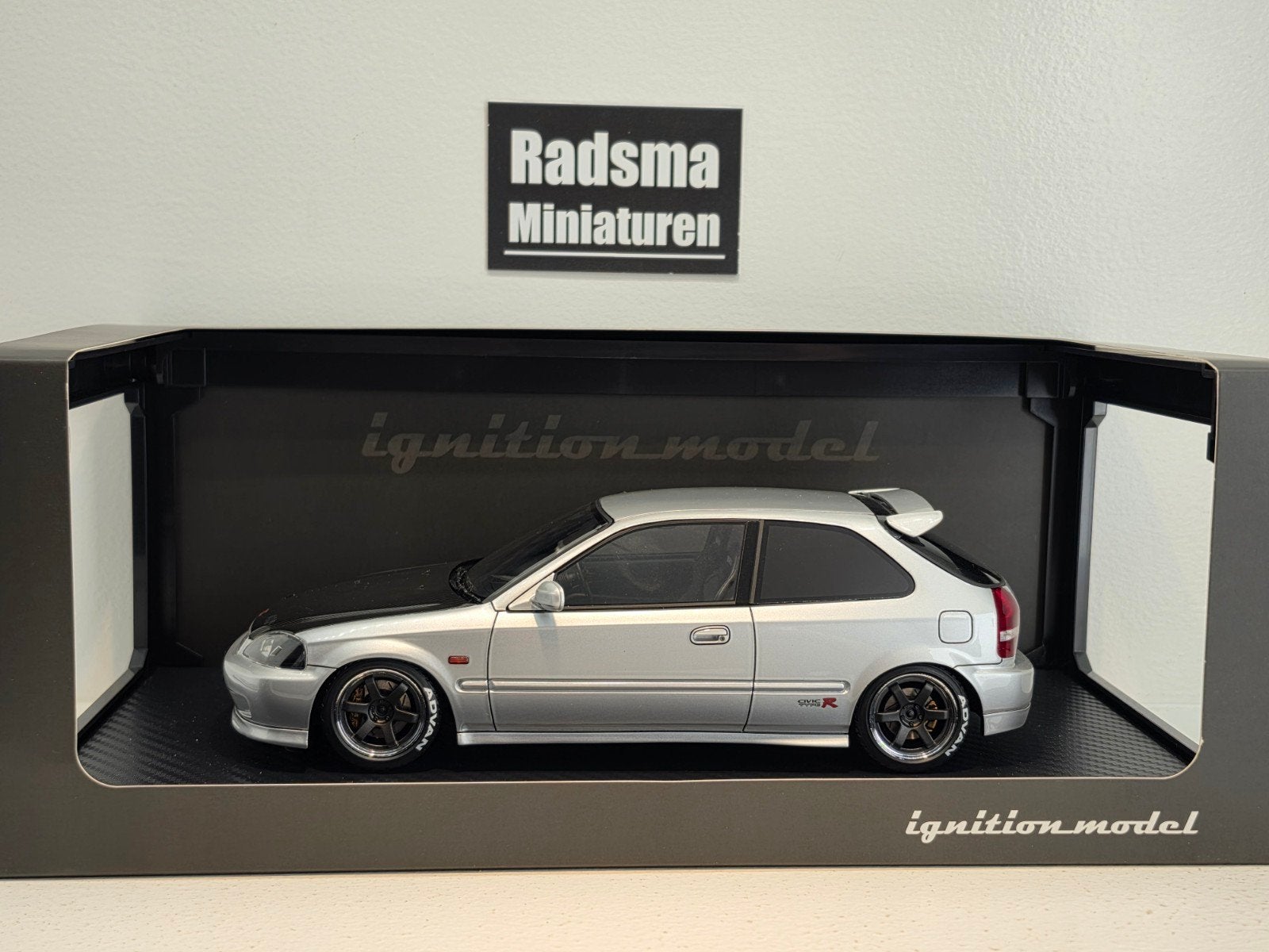 Honda CIVIC (EK9) Type R Silver JDM - 1:18 Ignition Models, Hobby en Vrije tijd, Modelauto's | 1:18, Ignition Models, Auto, Ophalen of Verzenden