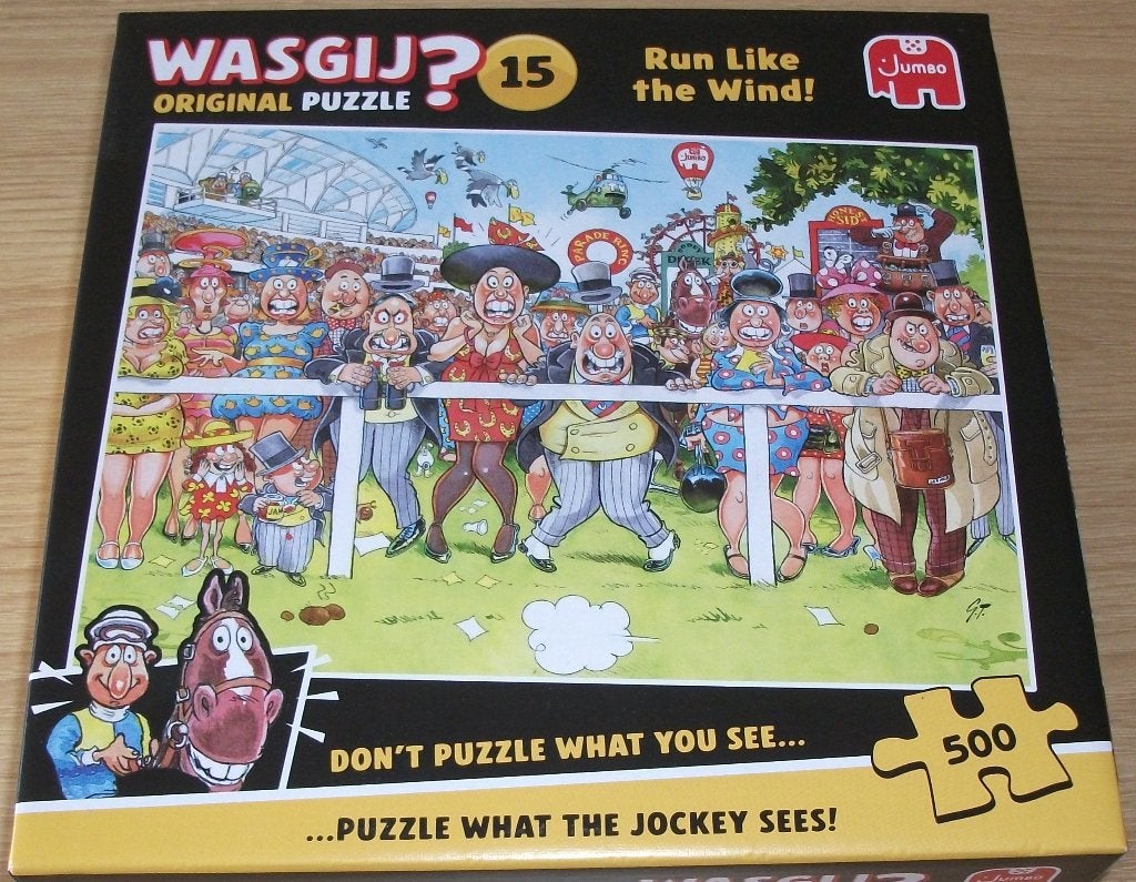 Puzzel *** MAAK DAT JE WEGKOMT! *** Wasgij Original 15, Ophalen of Verzenden, 500 t/m 1500 stukjes, Zo goed als nieuw, Legpuzzel