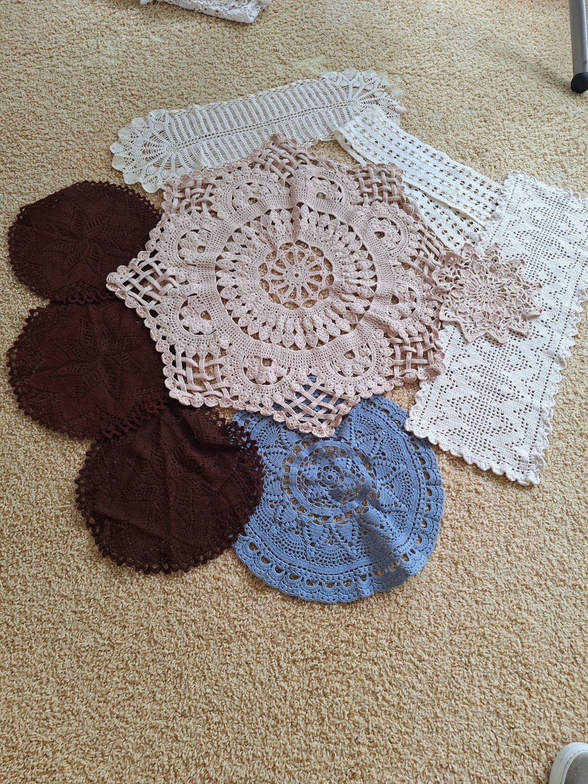 Gehaakte kleedjes set - Vintage stijl, Vintage, Gebruikt, Meerkleurig, Ophalen of Verzenden